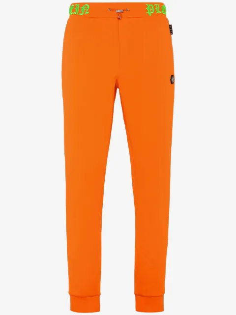 Philipp Plein Skull and Bones logo-waistband track pants