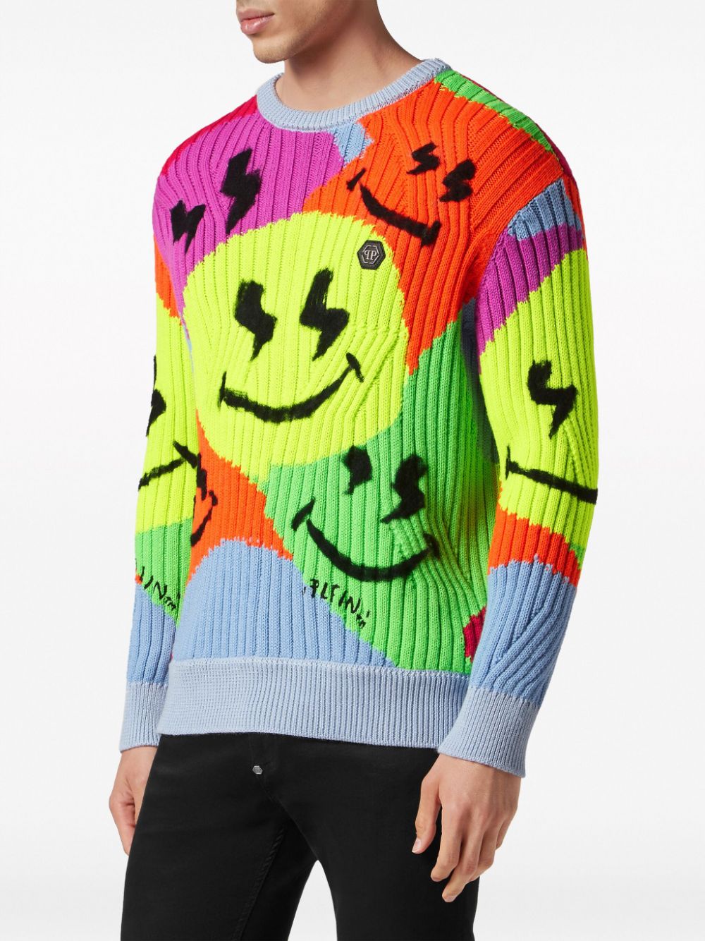 Shop Philipp Plein Smile Graffiti Jumper In Green