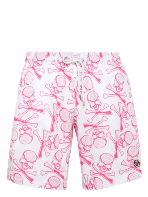 Philipp Plein Skull & Bones drawstring swim shorts Men