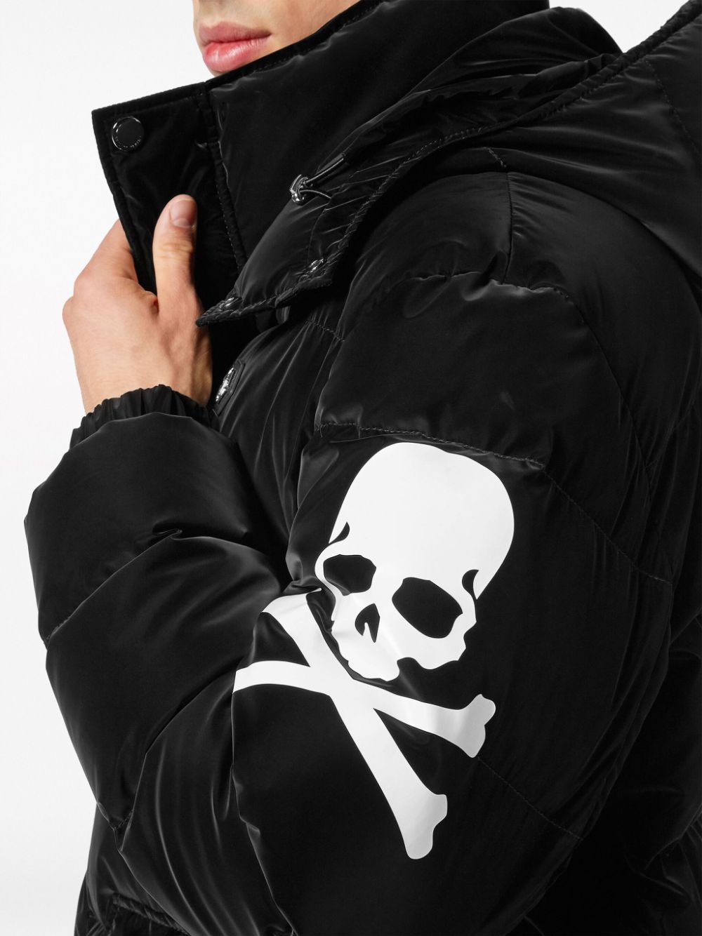 Philipp Plein skull-print quilted jacket Men