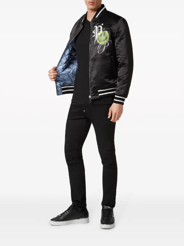 Philipp Plein リバーシブル ボンバージャケット | ブルー | FARFETCH JP