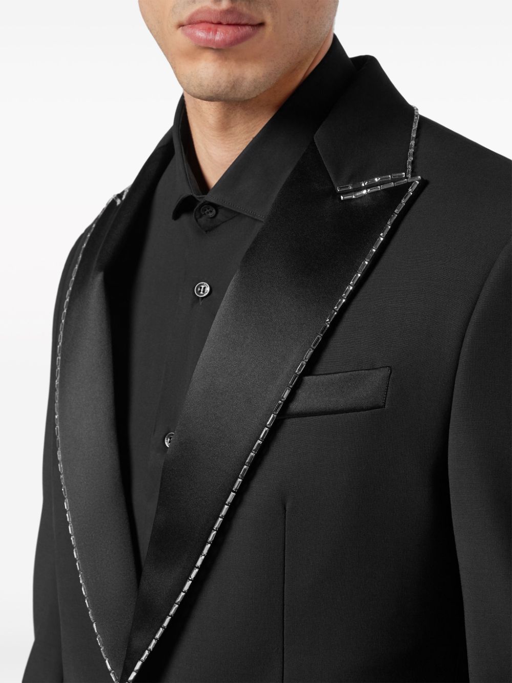 Philipp Plein Blazer met enkele rij knopen Zwart