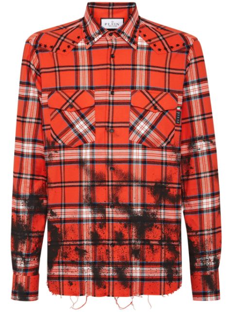 Philipp Plein Gothic Plein tartan-print shirt Men