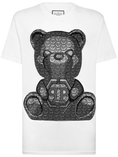 Philipp Plein teddy bear-embellised cotton T-shirt Men