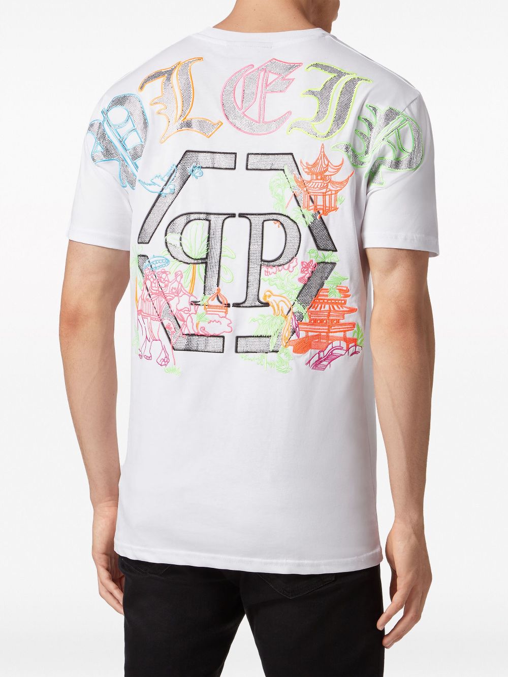 Philipp Plein embroidered cotton T-shirt Men