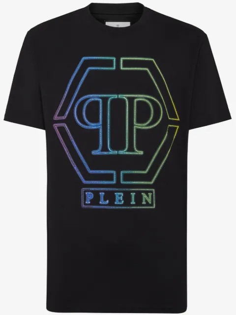 Philipp Plein Hexagon-logo rhinestone-embellished T-shirt