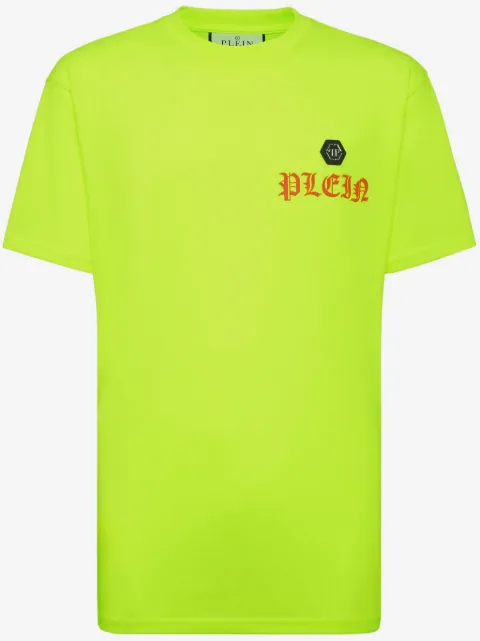 Philipp Plein playera con logo estampado y cuello redondo