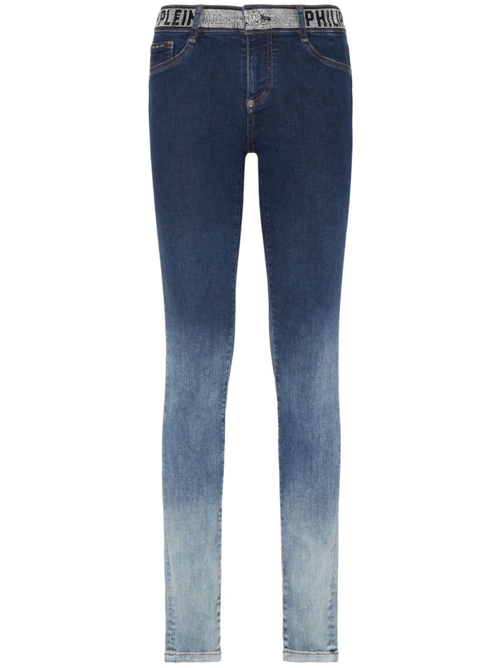 Philipp Plein Jeans met stras Blauw