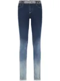 Philipp Plein rhinestone-embellished gradient-effect jeans - Blue