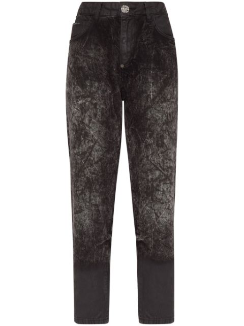 Philipp Plein distressed-effect cropped jeans Women