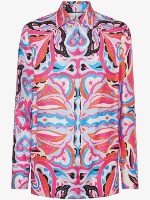 Philipp Plein all-over graphic-print silk shirt