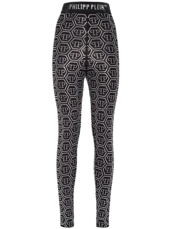 Philipp Plein monogram-embellished high-waist Leggings - Farfetch