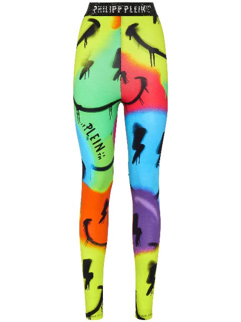 Philipp Plein Smile Graffiti leggings Women