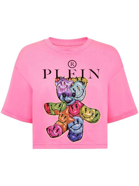 Philipp Plein teddy bear-print cotton T-shirt Women