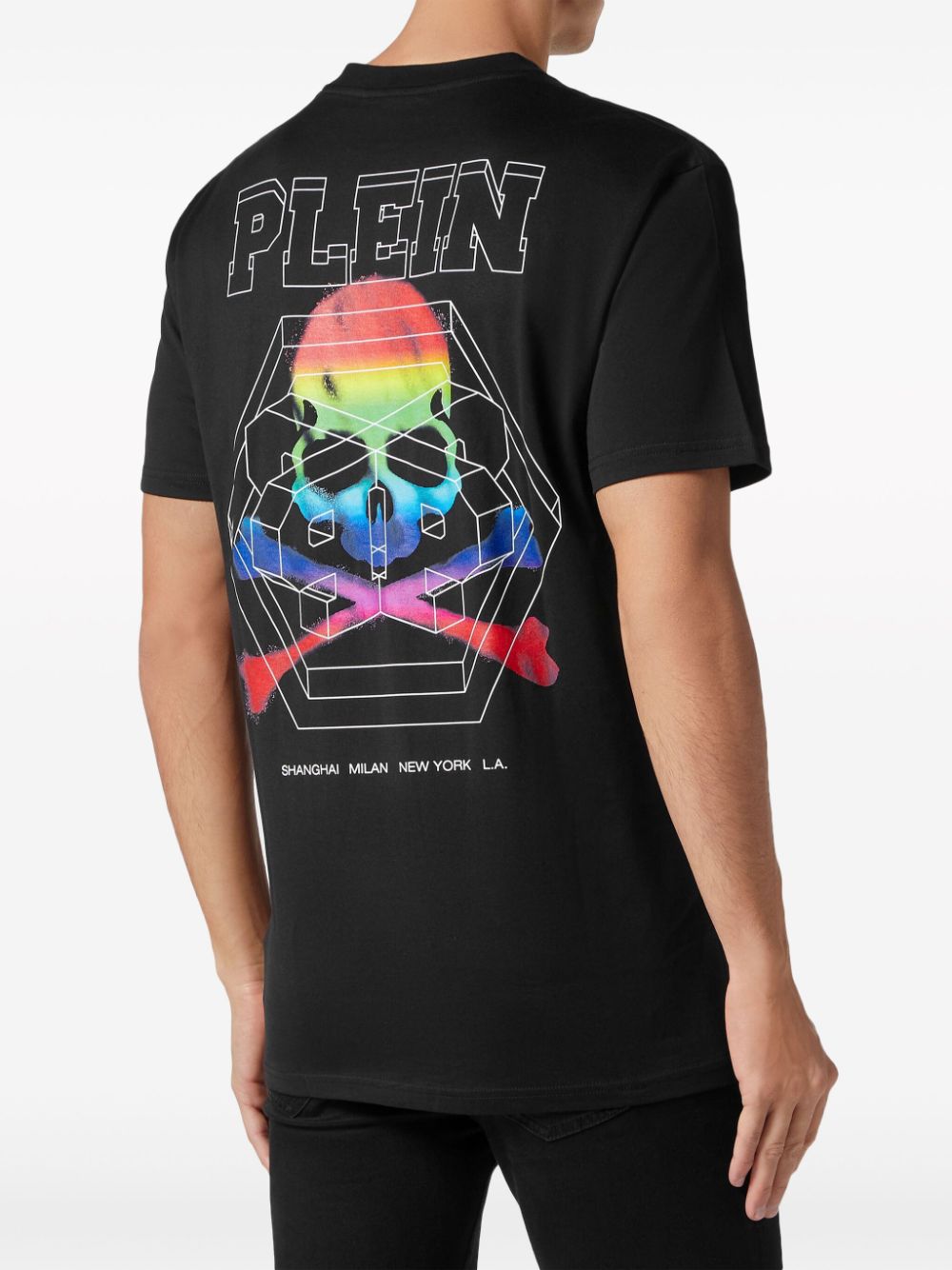 Shop Philipp Plein Wire Frame Cotton T-shirt In Black