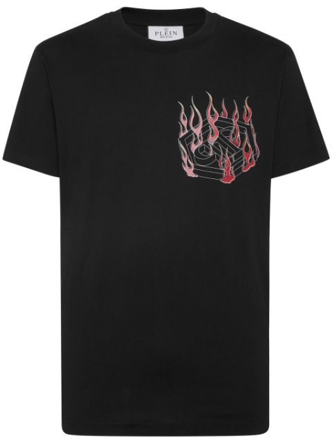 Philipp Plein flame-print cotton T-shirt Men