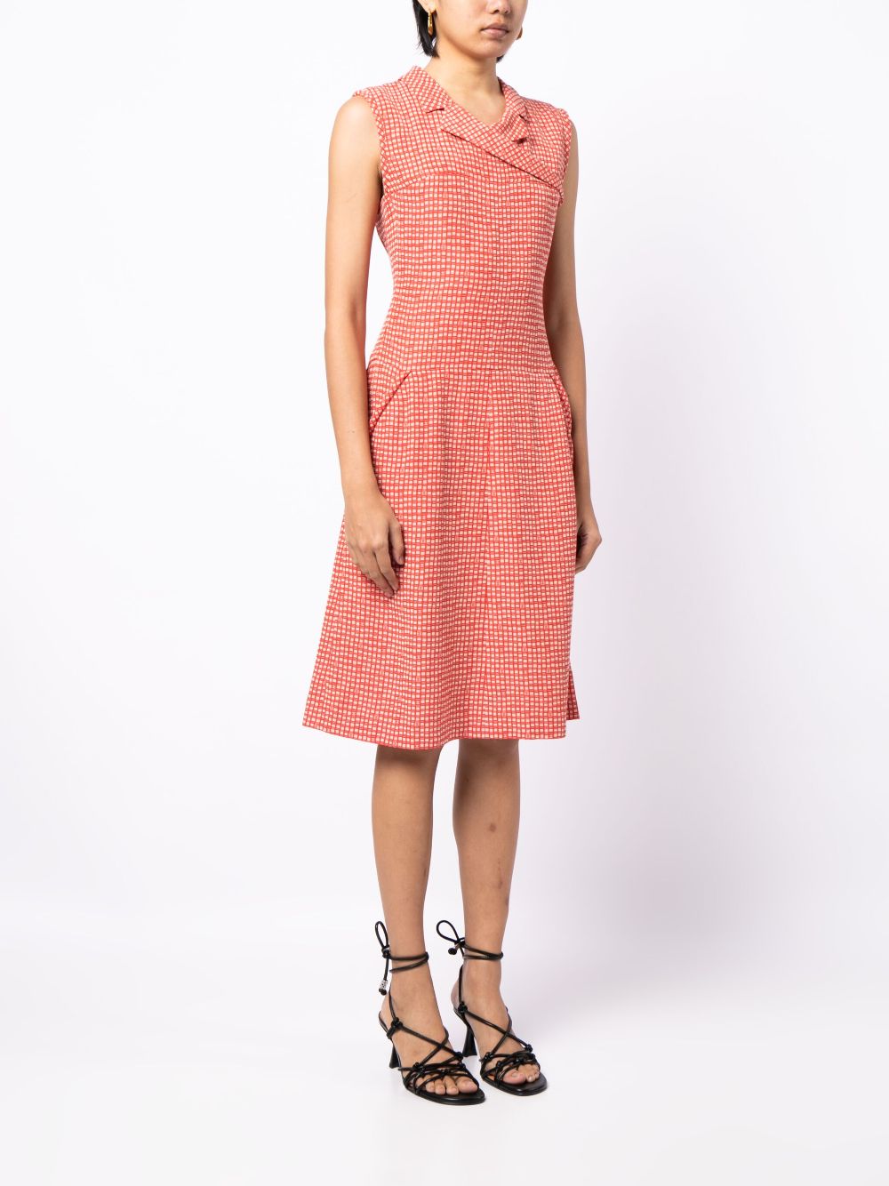 CHANEL 2001 CC check-print midi dress Women