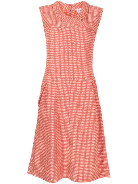 CHANEL 2001 CC check-print midi dress Women