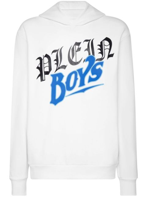 Philipp Plein logo-print cotton hoodie Men