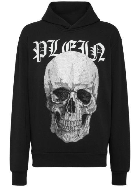 Philipp Plein skull-print rhinestone-embellished hoodie 