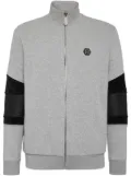 Philipp Plein logo appliqué jersey jacket - Grey
