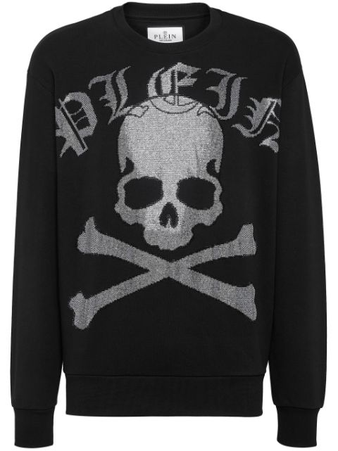 Philipp Plein crystal-embellished skull sweatshirt Men