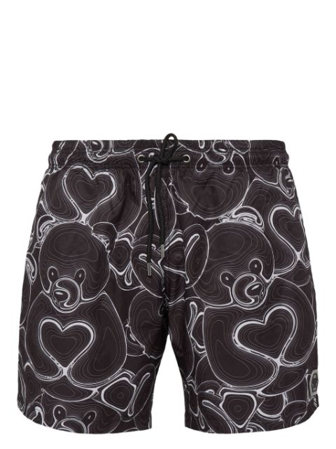 Philipp Plein bear-print swim shorts Men