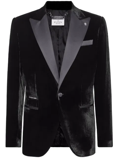 Philipp Plein single-breasted velvet blazer Men