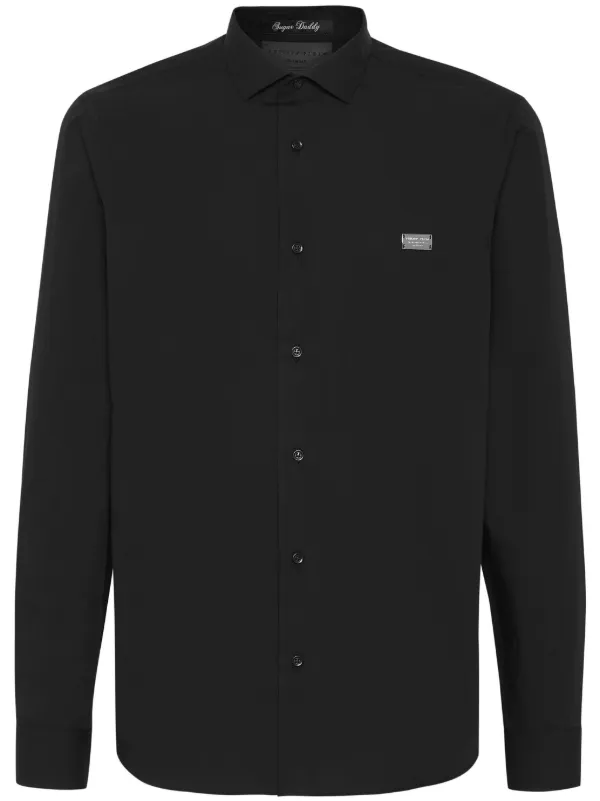 Philipp Plein Sugar Daddy Skull-embellished Cotton T-shirt Black