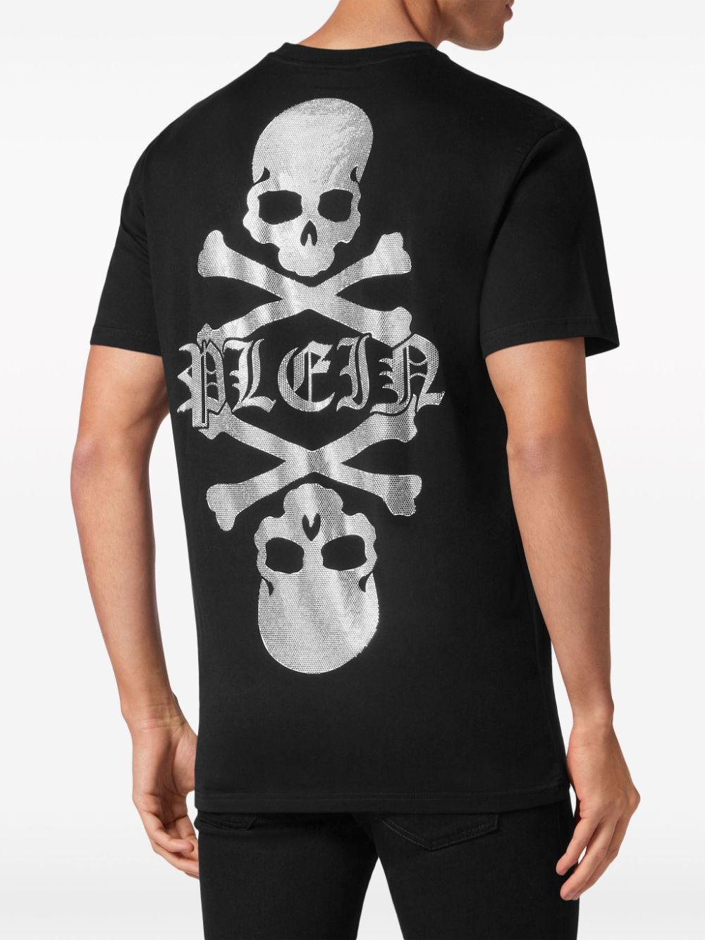Shop Philipp Plein Skull Crystal-embellished T-shirt In Black