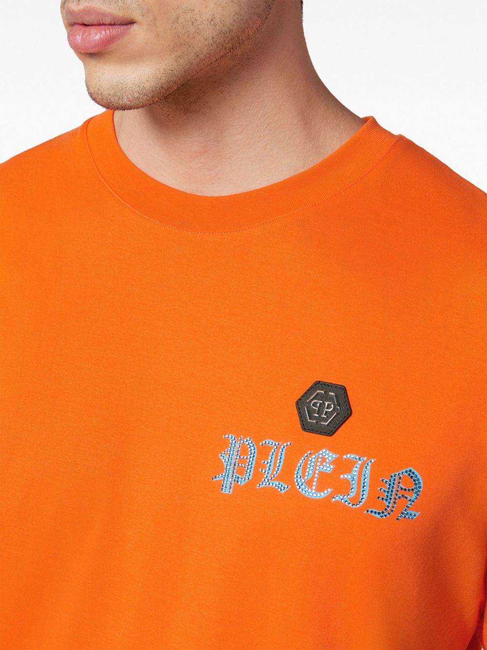 Philipp Plein T-shirt met doodskopprint Oranje