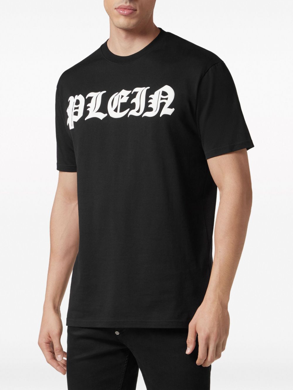 Shop Philipp Plein Gothic Plein Cotton T-shirt In Black