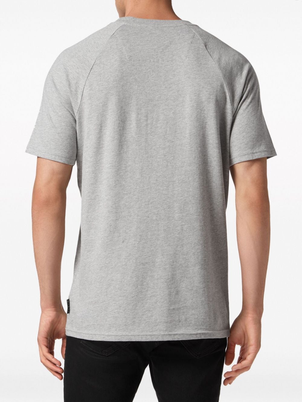 Shop Philipp Plein Zip-detail Cotton T-shirt In Grey