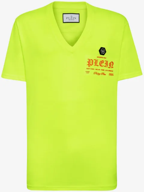 Philipp Plein logo-print V-neck T-shirt