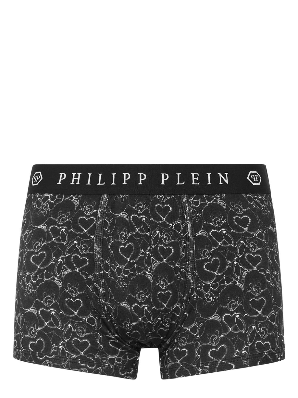 Philipp Plein 泰迪熊印花四角裤 In Black