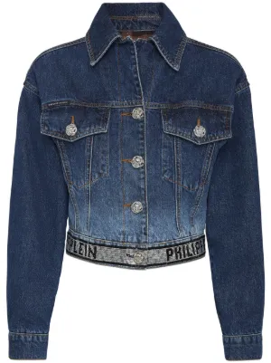Alexander McQUEEN デニムジャケット Alexander McQueen クロップド デニムジャケット | ブルー | FARFETCH JP