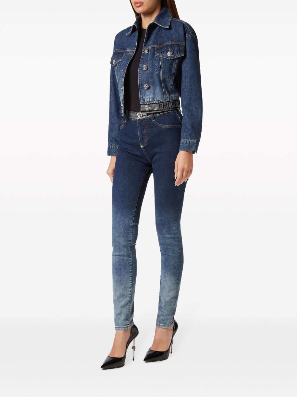 Philipp Plein Denim jack - Blauw