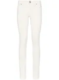 Philipp Plein logo-buttoned jeggings - White