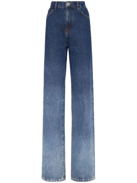 Philipp Plein gradient-effect high-rise jeans Women