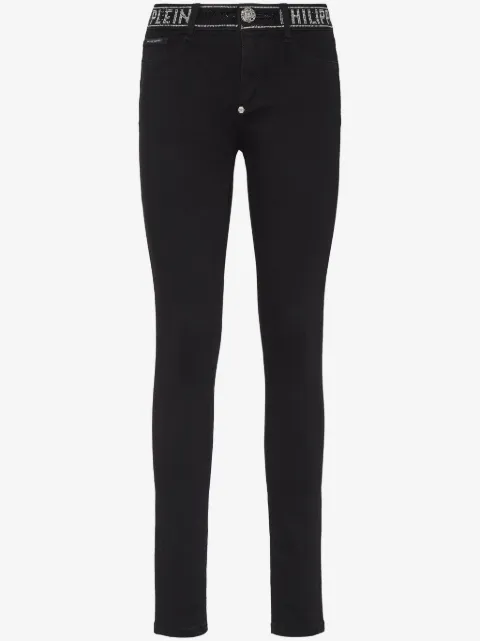 Philipp Plein Strass stretch-denim leggings