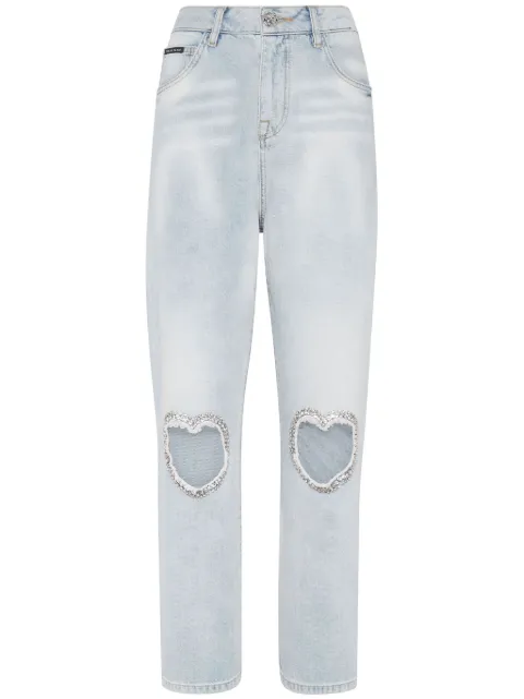 Philipp Plein heart-patch straight jeans