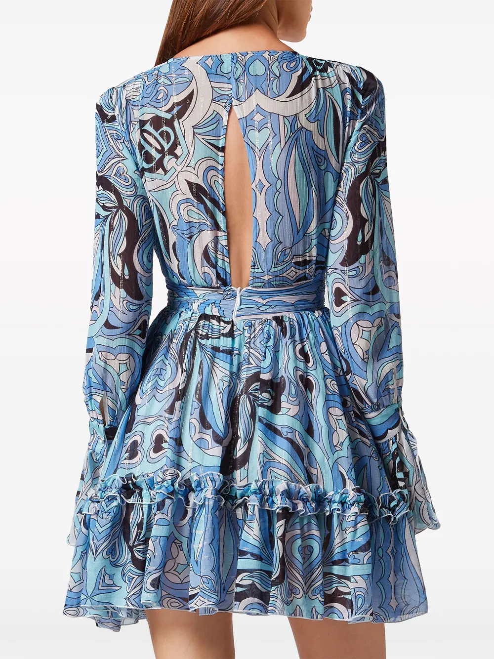 Philipp Plein Mini-jurk met grafische print Blauw