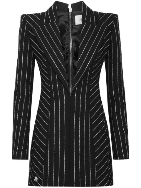 Philipp Plein Cady pinstripe-pattern minidress Women