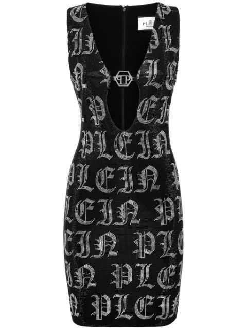 Philipp Plein Gothic Plein rhinestone-embellished minidress Women