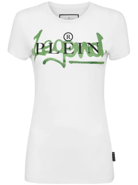 Philipp Plein crystal-embellished cotton T-shirt