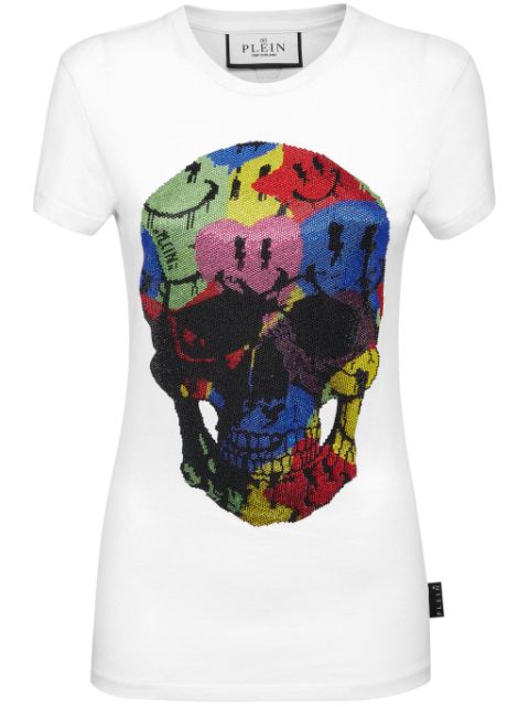 Philipp Plein skull-print rhinestones-embellishment T-shirt Women