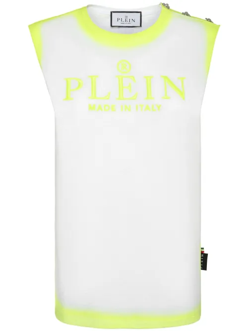 Débardeur en coton à logo brodé - Philipp Plein - Modalova