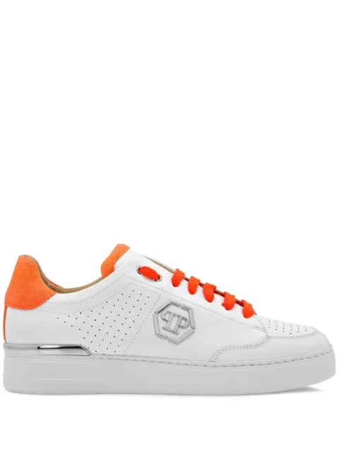 Philipp Plein logo-plaque leather sneakers