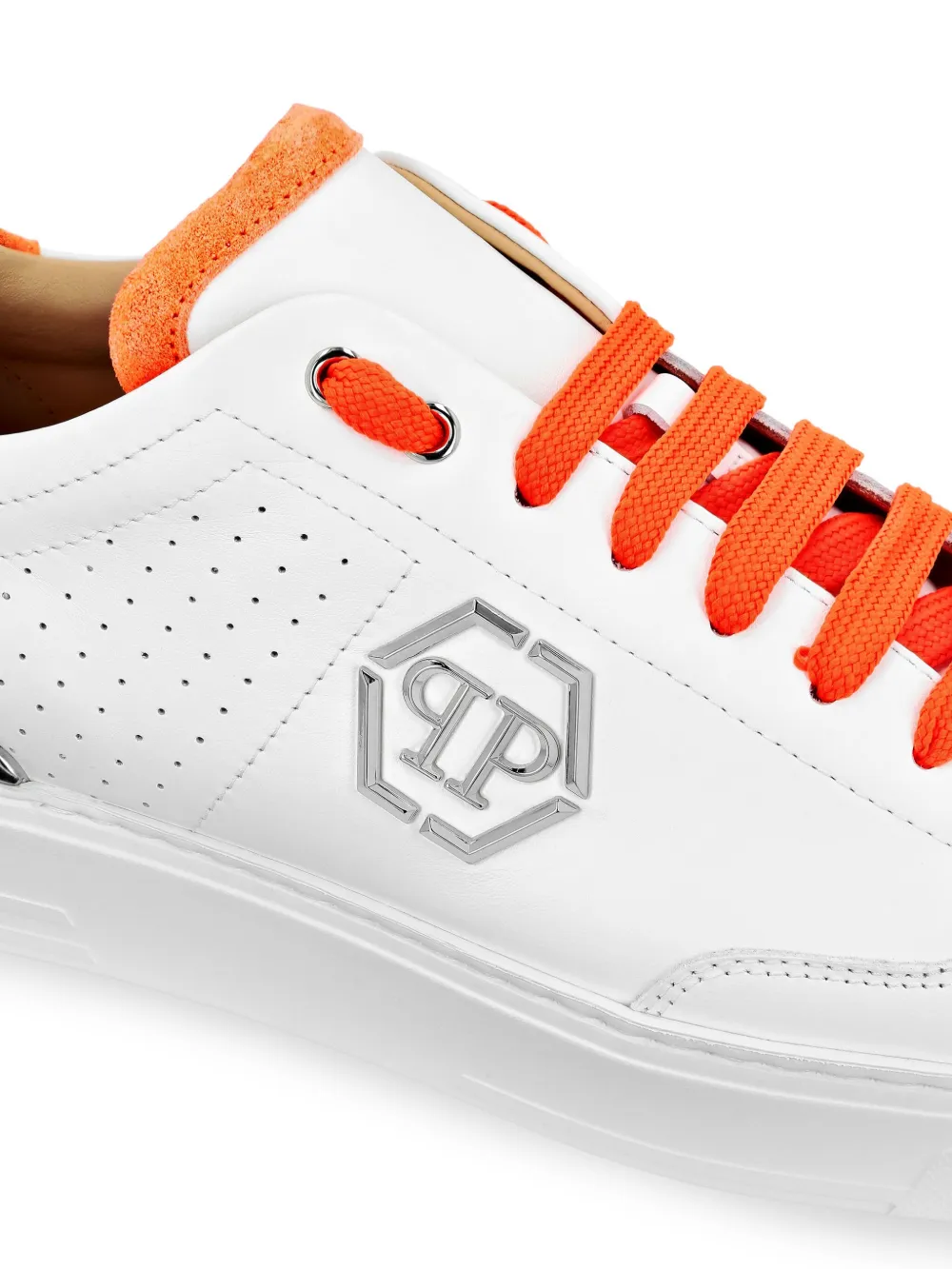  Philipp Plein Zapatillas Con Placa Del Logo - Blanco 