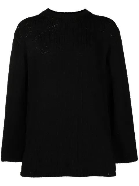 Comme des Garçons Homme Plus crew-neck cable-knit detail jumper